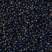 Miyuki rocailles Perlen 11/0 - Opaque black picasso 11-4511